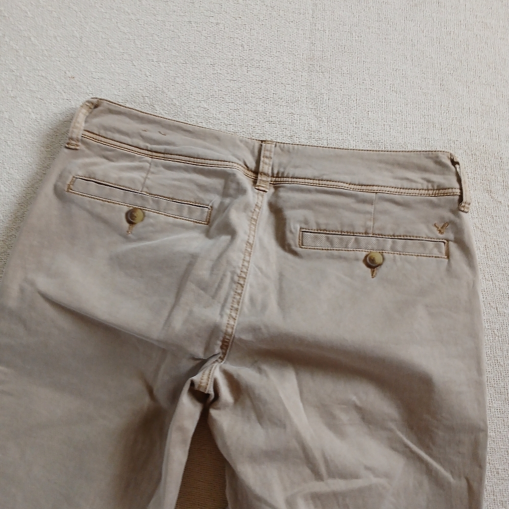 aeo ♡ kickboot stretch khakis 6 y2k 2010s indie sleaze office siren trousers - Picture 7 of 10